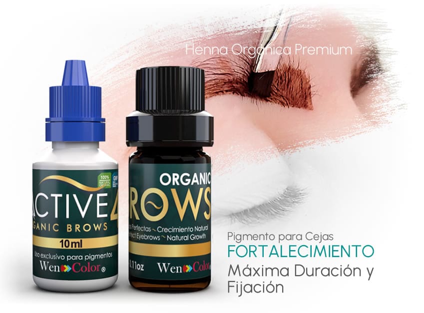 Pigmentos Orgánicos para Cejas con Henna Wencolor